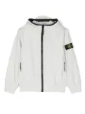 Stone Island Junior logo-patch zip-up jacket - Grey