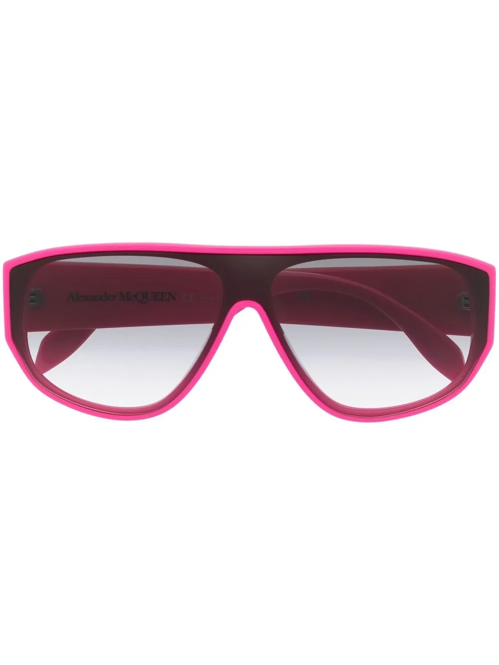 

Alexander McQueen flat-brim logo-print sunglasses - Pink