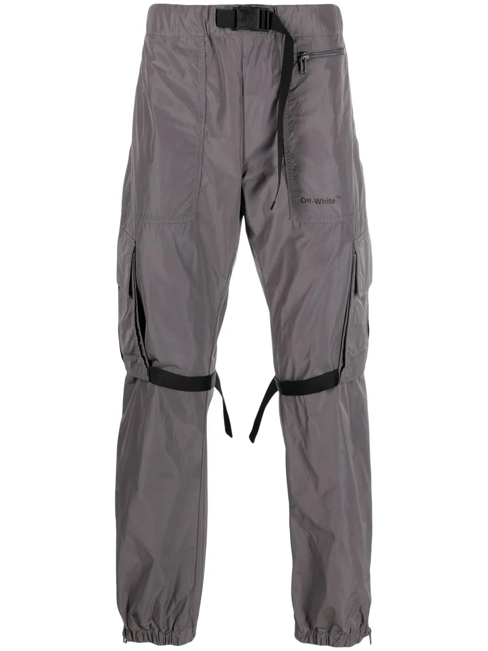

Off-White belted-waist cargo trousers - Grey