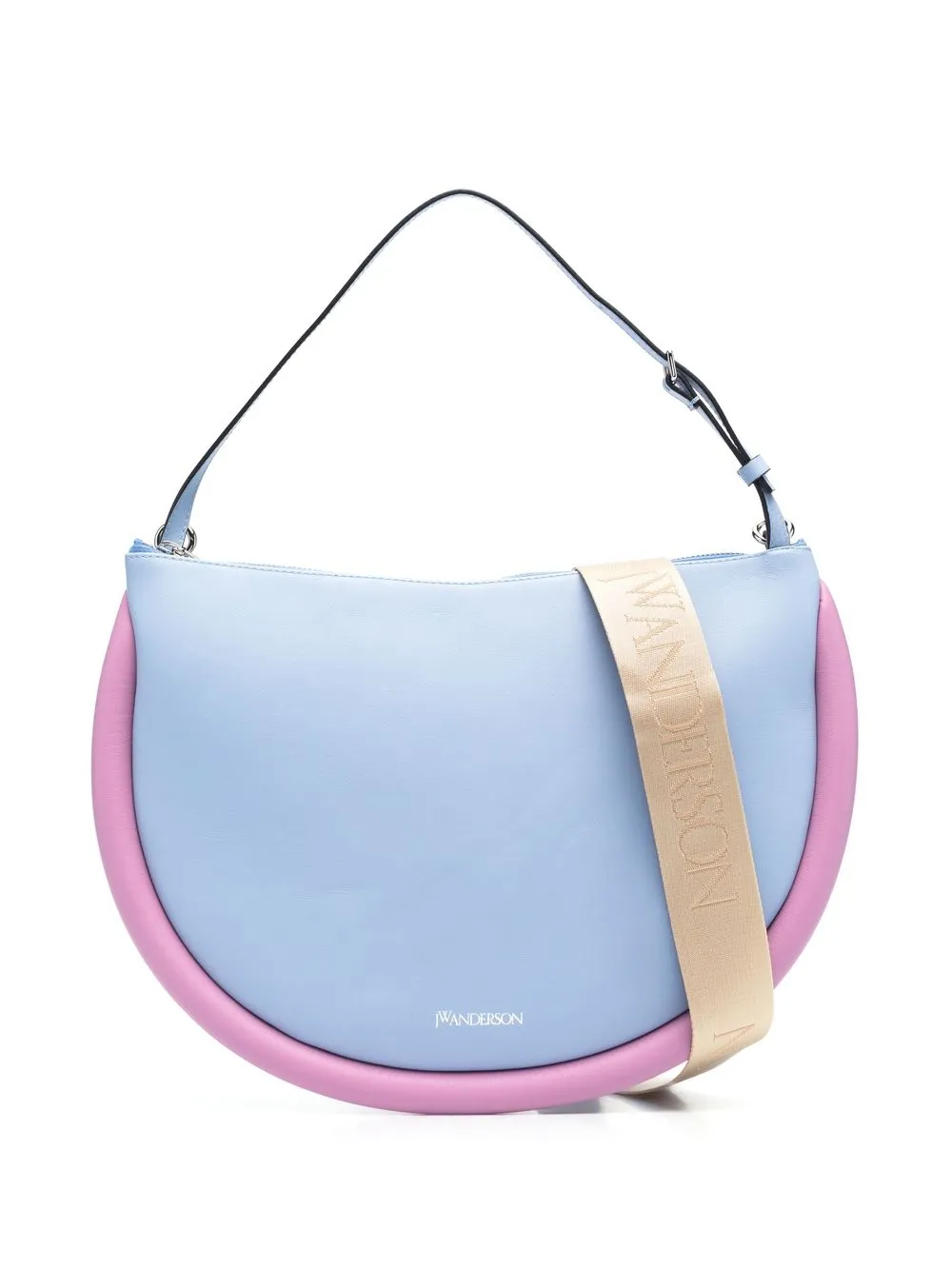 

JW Anderson logo-detail leather shoulder bag - Purple