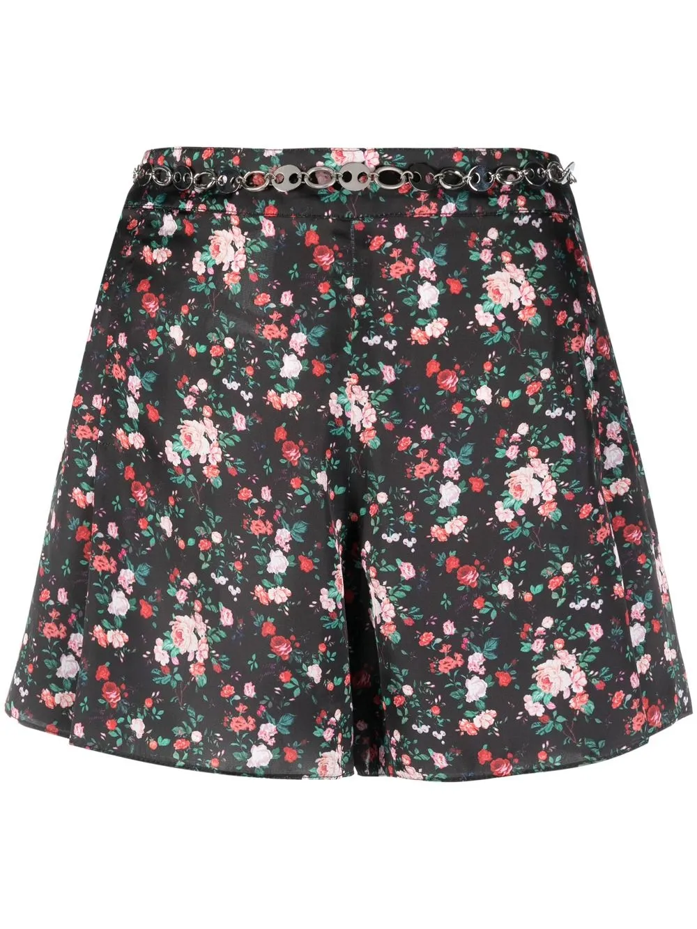 

Paco Rabanne shorts con estampado floral - Negro