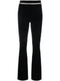 Rabanne crystal-embellished flared trousers - Black