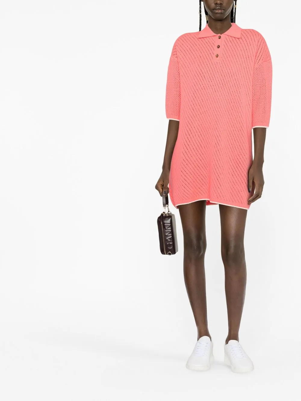 MSGM Gebreide polojurk - Roze