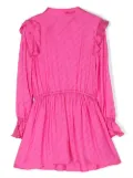 Off-White Kids ruffled long-sleeve dress - Pink