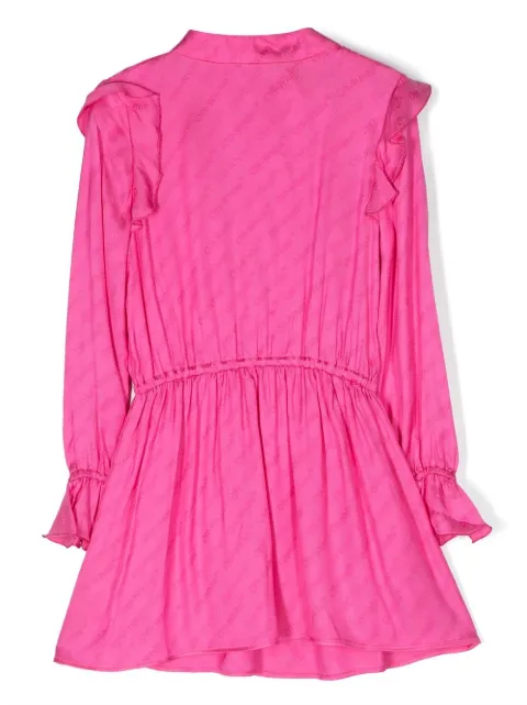 Off-White Kids ruffled long-sleeve dress
