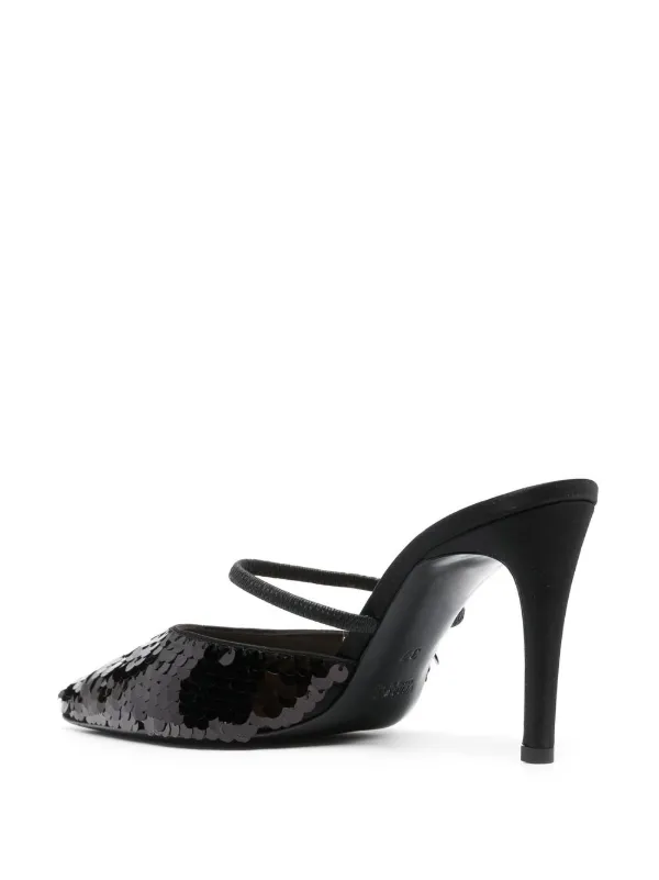 Roberto Festa Sequin Pointed 90mm Mules Black FARFETCH GE