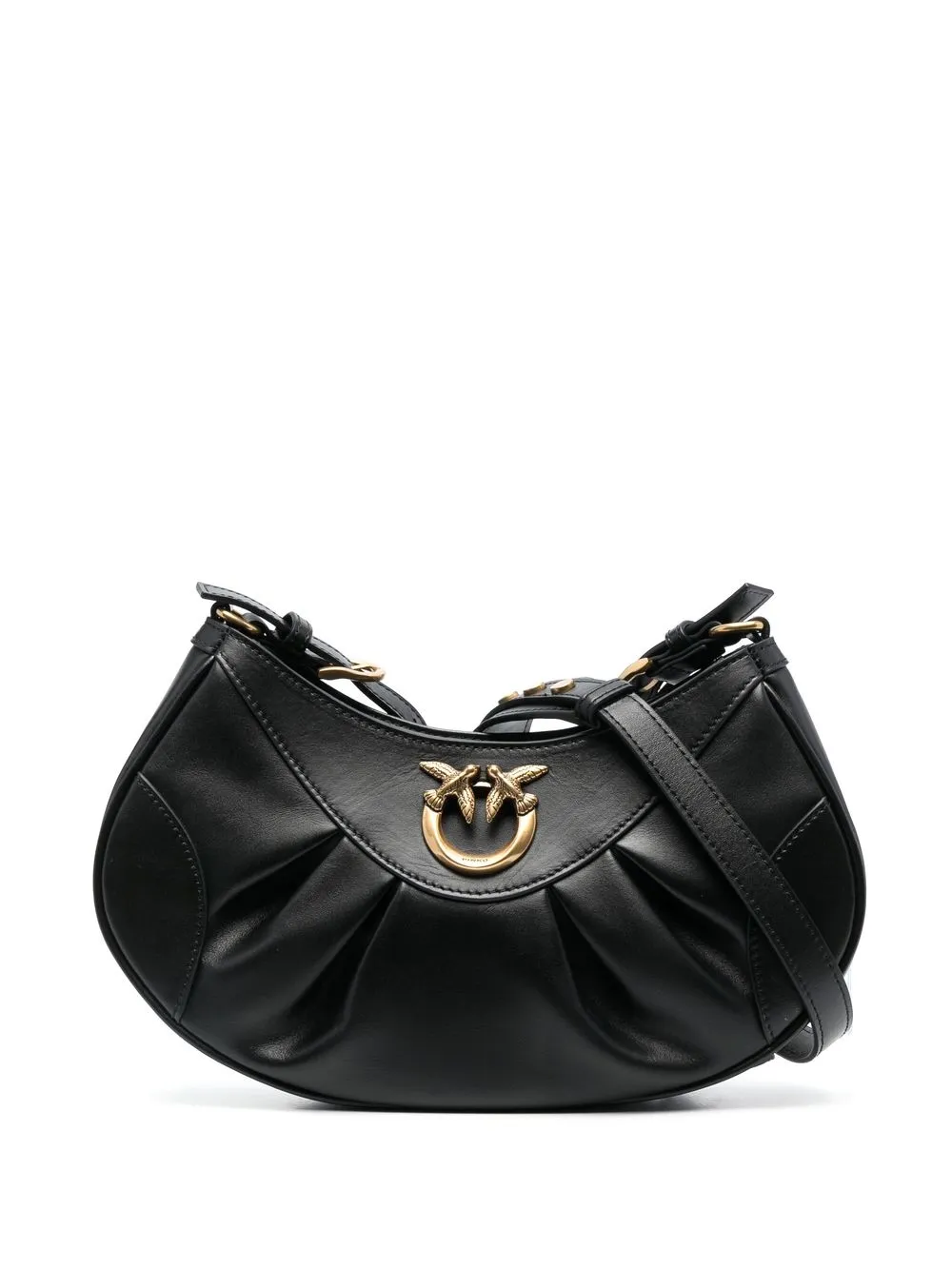 

PINKO logo-plaque crossbody bag - Black