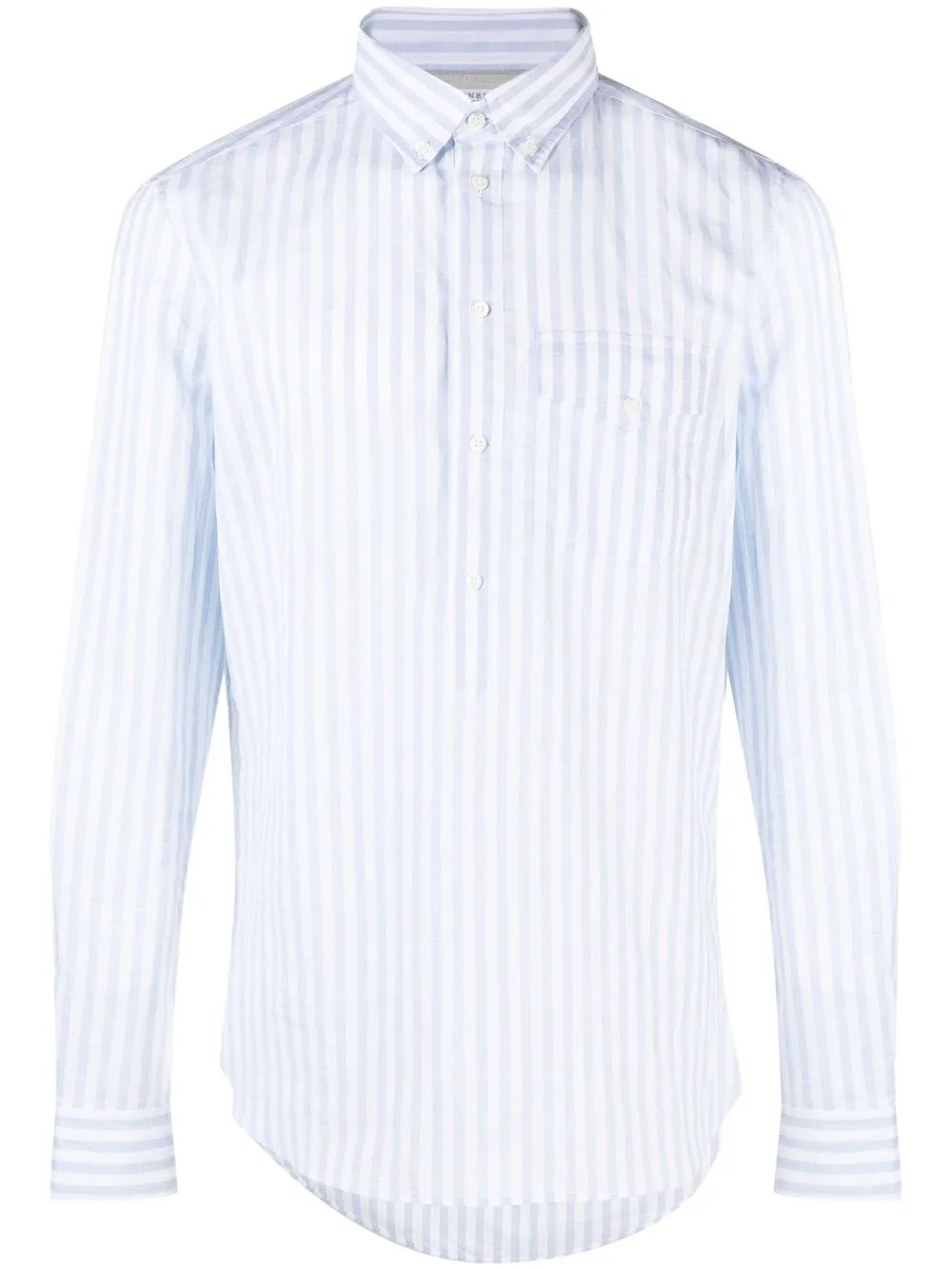 

Brunello Cucinelli striped cotton-blend shirt - Blue