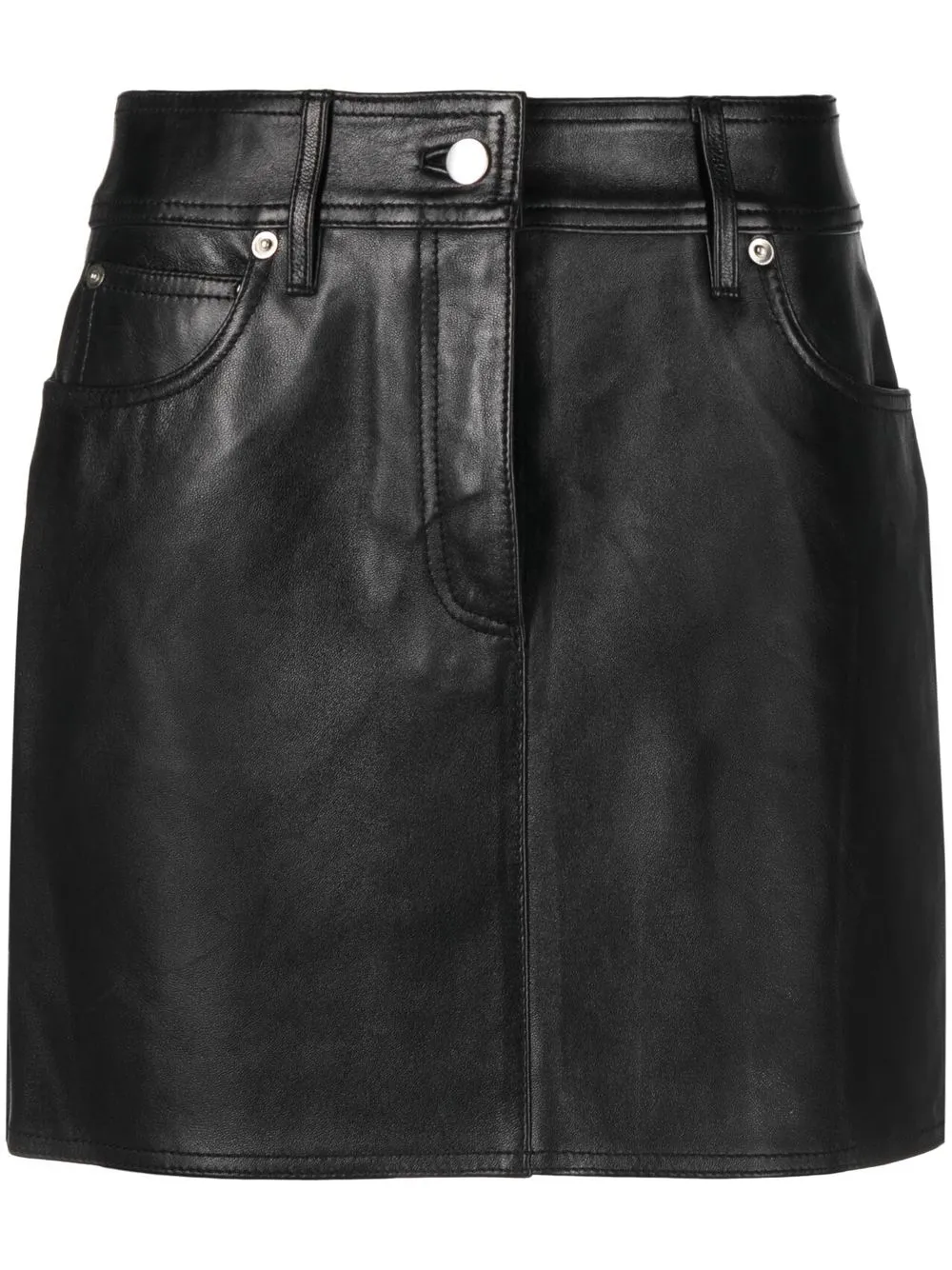 

STAND STUDIO lambskin straight-hem mini-skirt - Black