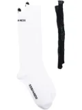 DSQUARED2 logo-print ribbed socks - White