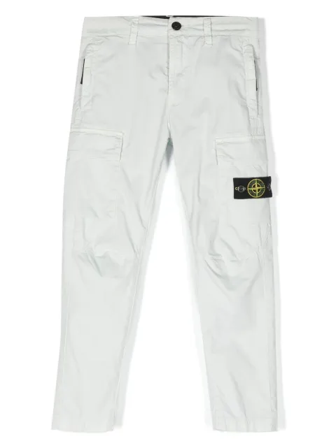 Stone Island Junior pantalon cargo à motif Compass