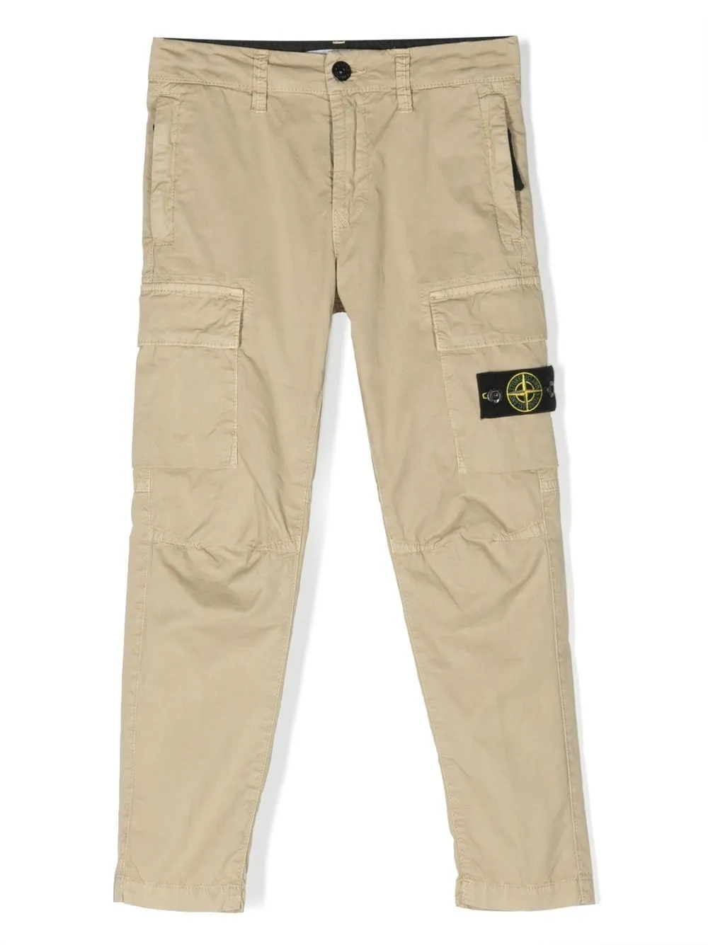 Stone Island Kids Cargo Trousers For Boys In Neutrals