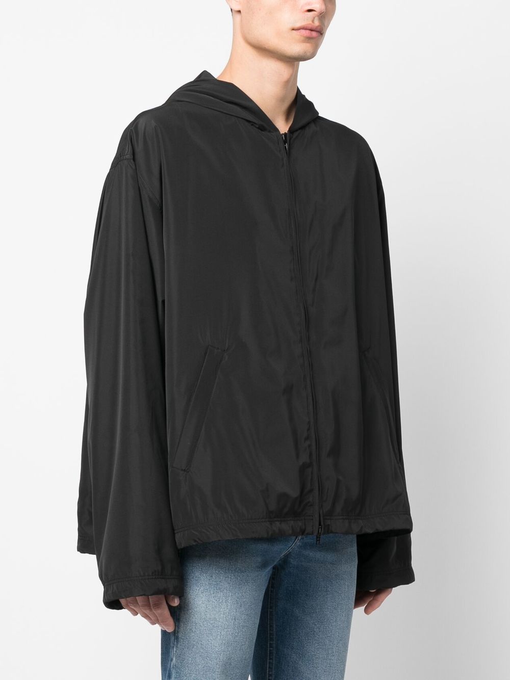 Balenciaga logo-print hooded windbreaker Men