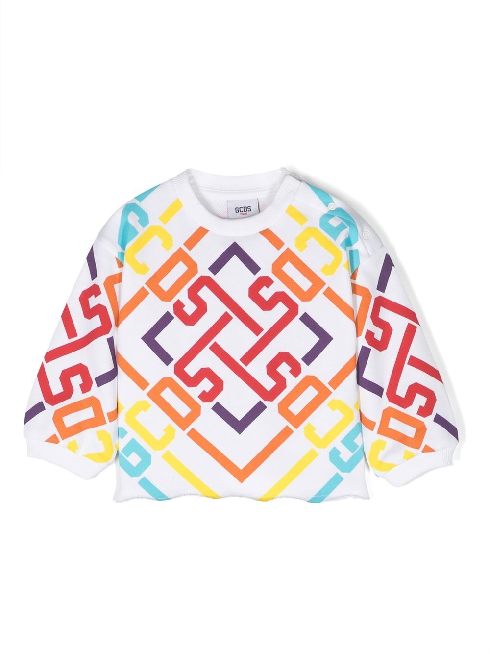 

Gcds Kids sudadera con estampado geométrico del logo - Blanco