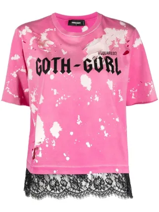 DSQUARED2 売れ筋商品|||ディースクエアード Tシャツ トップス レディース T-shirts Pink DSQUARED2 ディースクエアード Tシャツ ICON DARLING MINI FIT