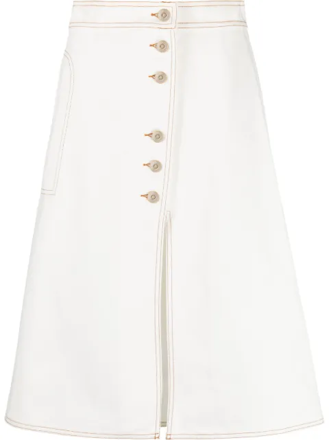 Wales Bonner A-line midi skirt 