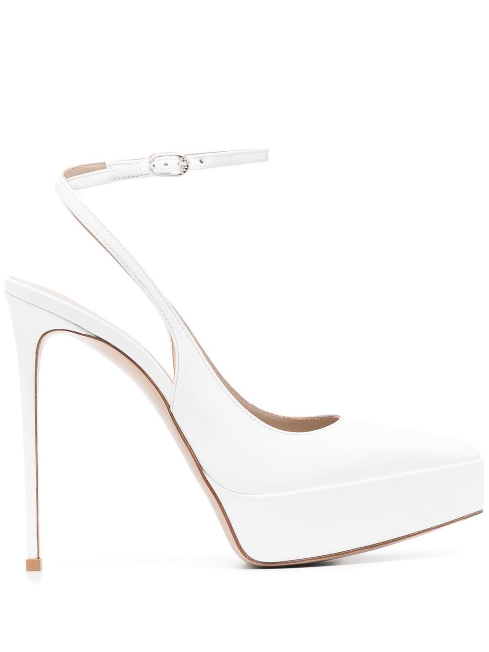 Shop Le Silla Uma 130mm Patent-leather Pumps In White