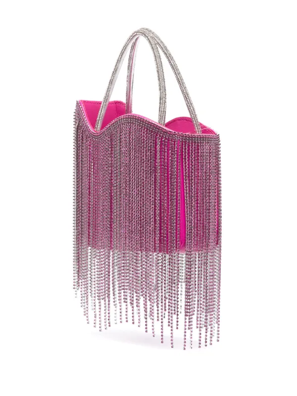 Pink fringe bag top