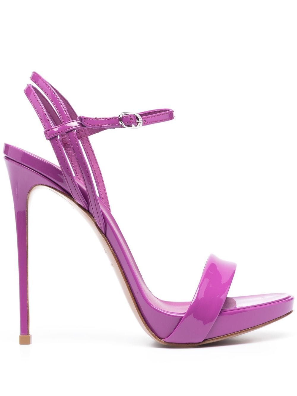 Le Silla Gwen 120mm Patent-leather Sandals In Purple