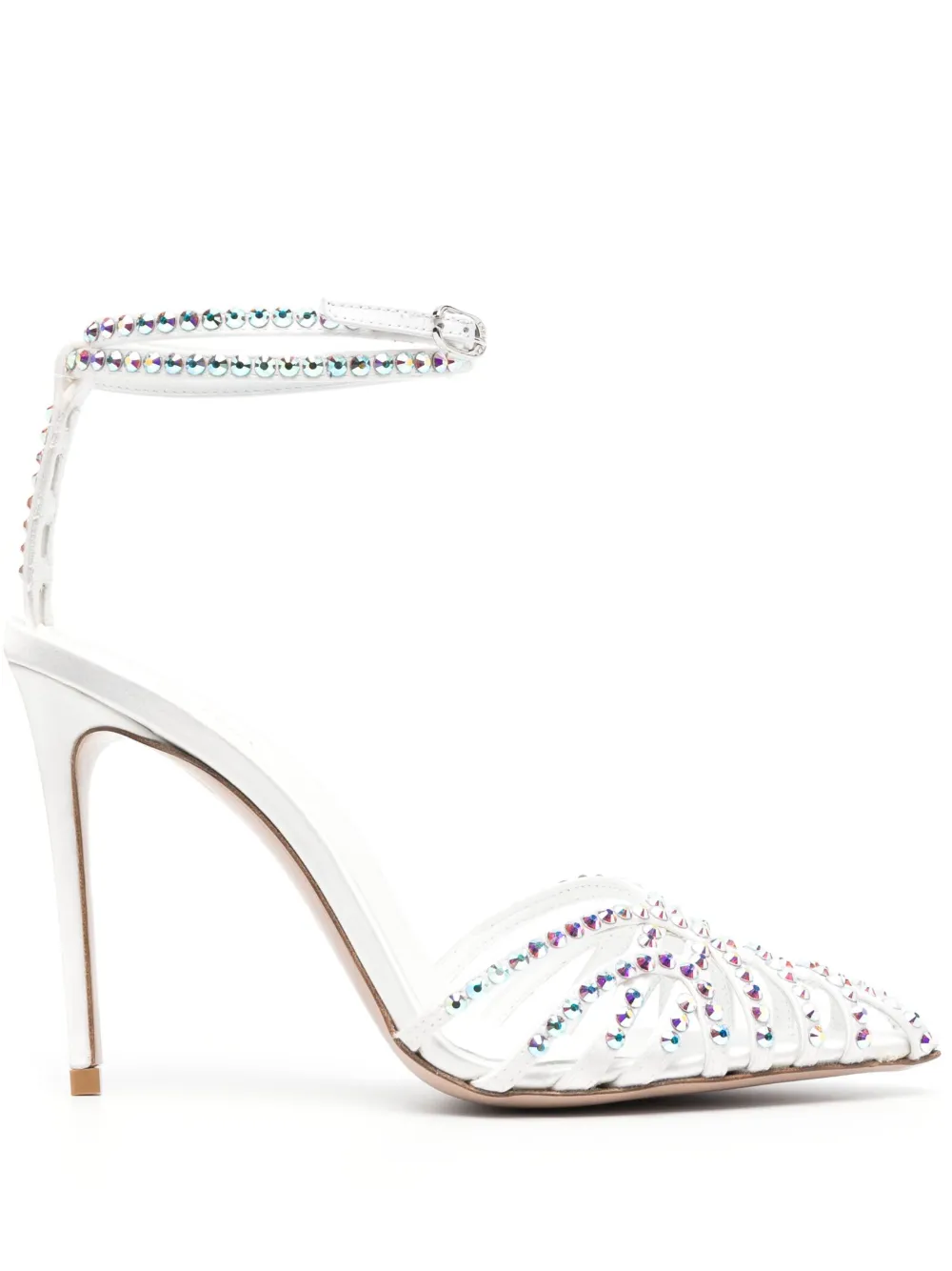 LE SILLA AFRODITE 110MM CRYSTAL-EMBELLISHED SANDALS