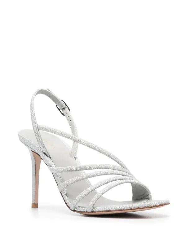 Le Silla Scarlet 100mm サンダル | シルバートーン | FARFETCH JP