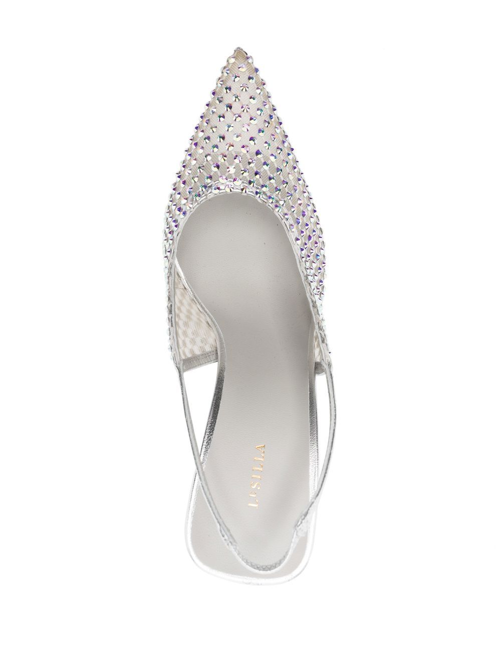 Shop Le Silla Gilda Embellished Pumps In Silver