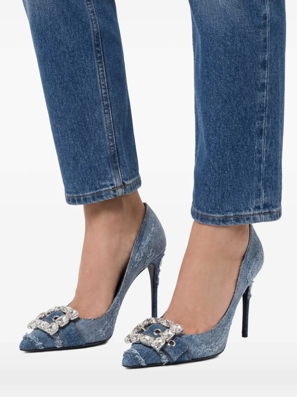 Dolce & Gabbana Pumps verfraaid met kristallen - Blauw