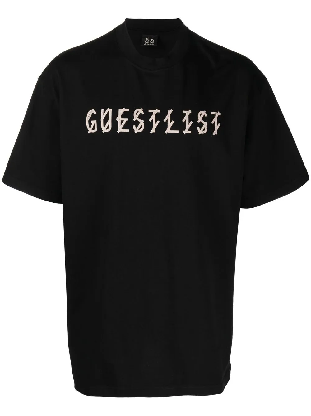 

44 LABEL GROUP Guest List graphic-print cotton T-shirt - Black