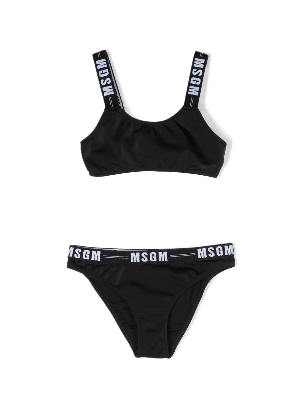 

MSGM Kids logo-print swim set - Black