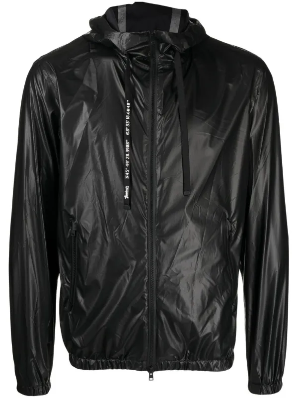 【当店限定販売】 Herno GE FARFETCH | Black | Jacket Hooded zip-fastening ジャケット・アウター