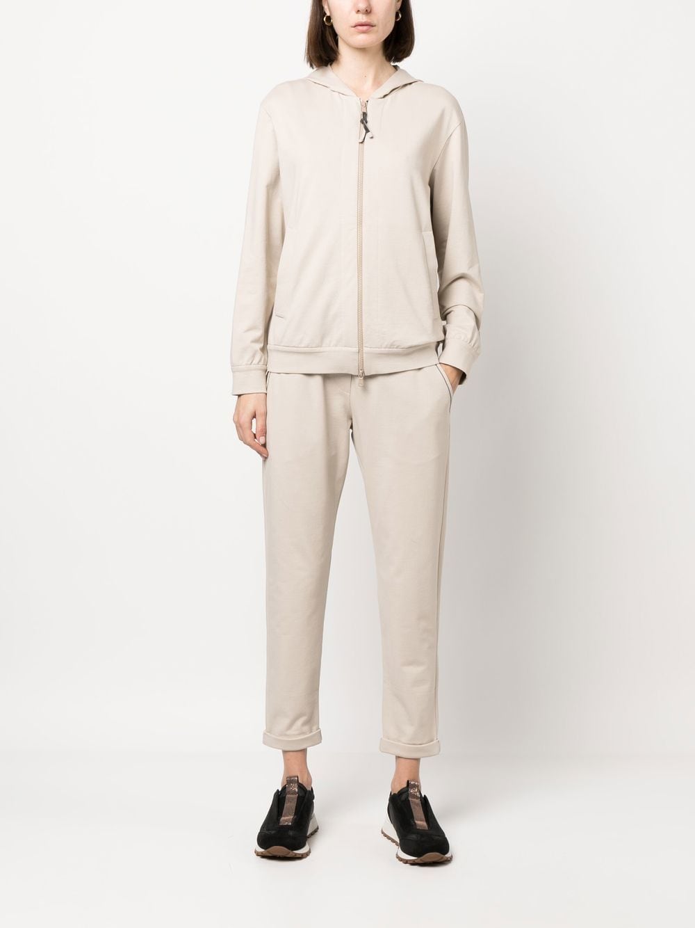 Brunello Cucinelli Hoodie met rits - Beige