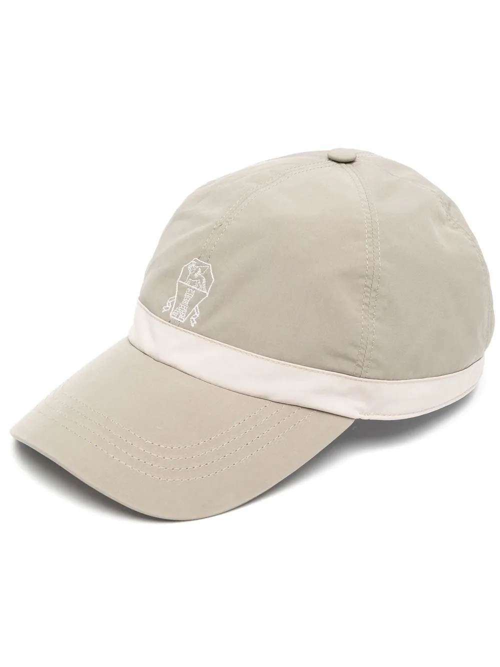 

Brunello Cucinelli embroidered-logo cap - Green