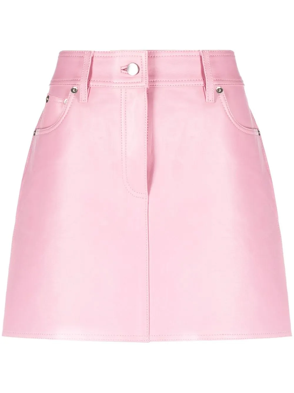 

STAND STUDIO lambskin straight-hem mini-skirt - Pink