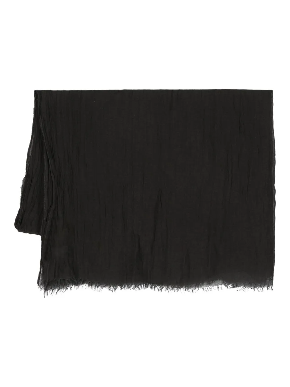 

Rick Owens mascada con bordes deshilachados - Negro