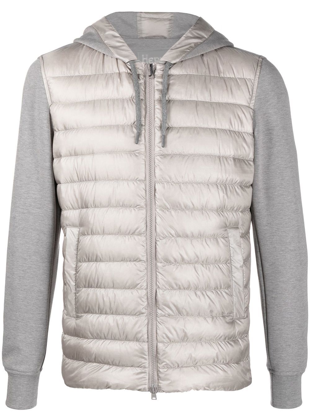 Herno contrasting-sleeves padded jacket - Grey