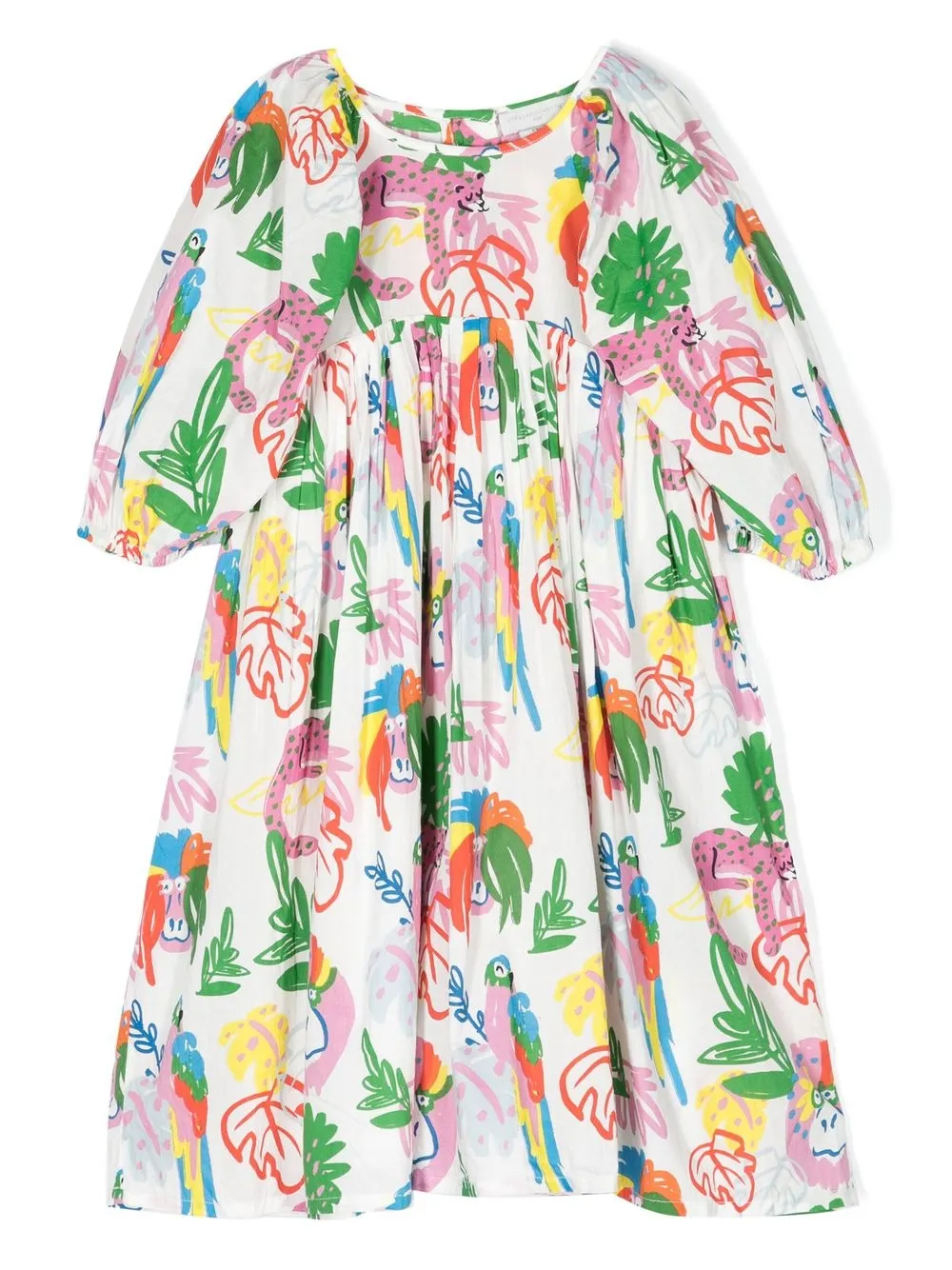 

Stella McCartney Kids illustration-print cotton dress - White