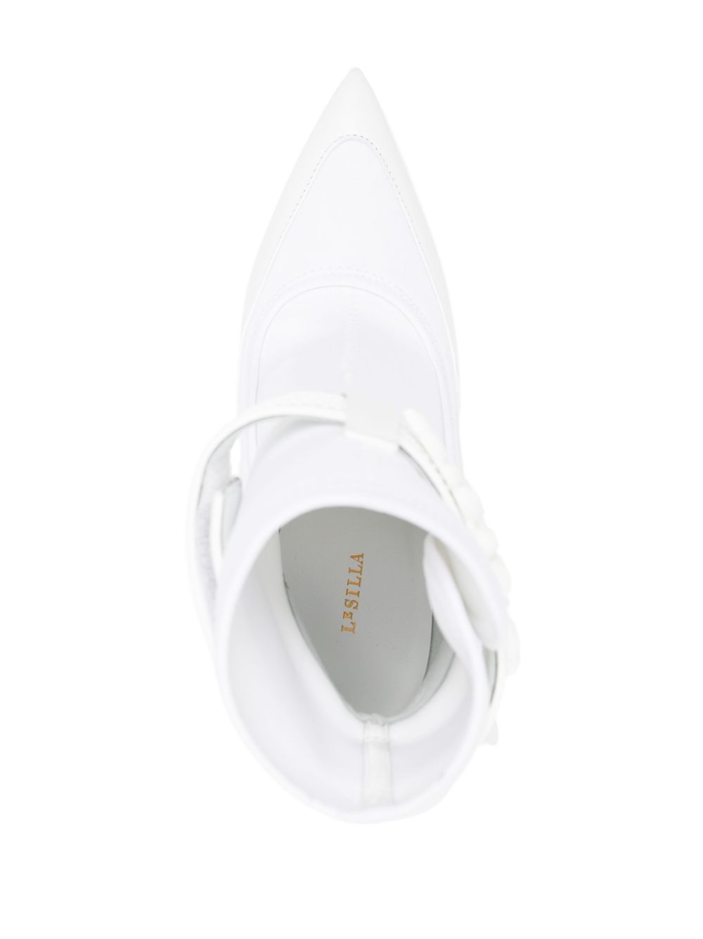 Shop Le Silla Snorkeling 120mm Ankle Boots In White