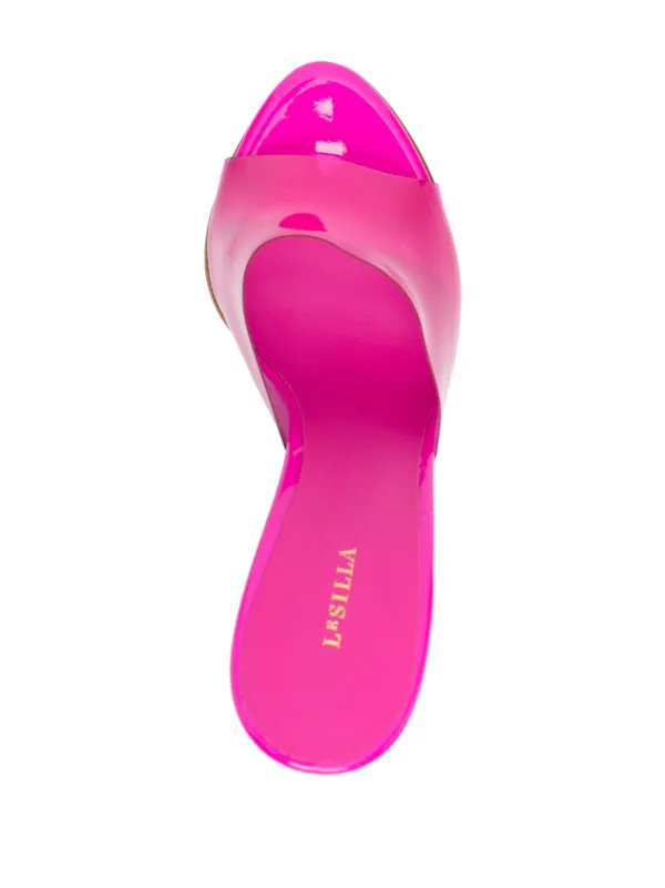 Le Silla Kira 120mm Wedge Mules | Pink | FARFETCH