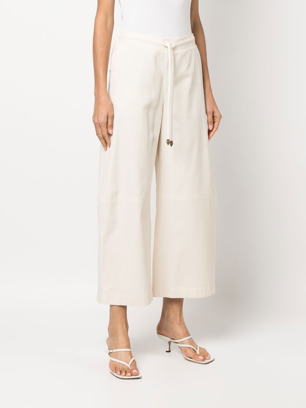 Shop Zeus + Dione Four-pocket Drawstring-waist Culottes In Neutrals