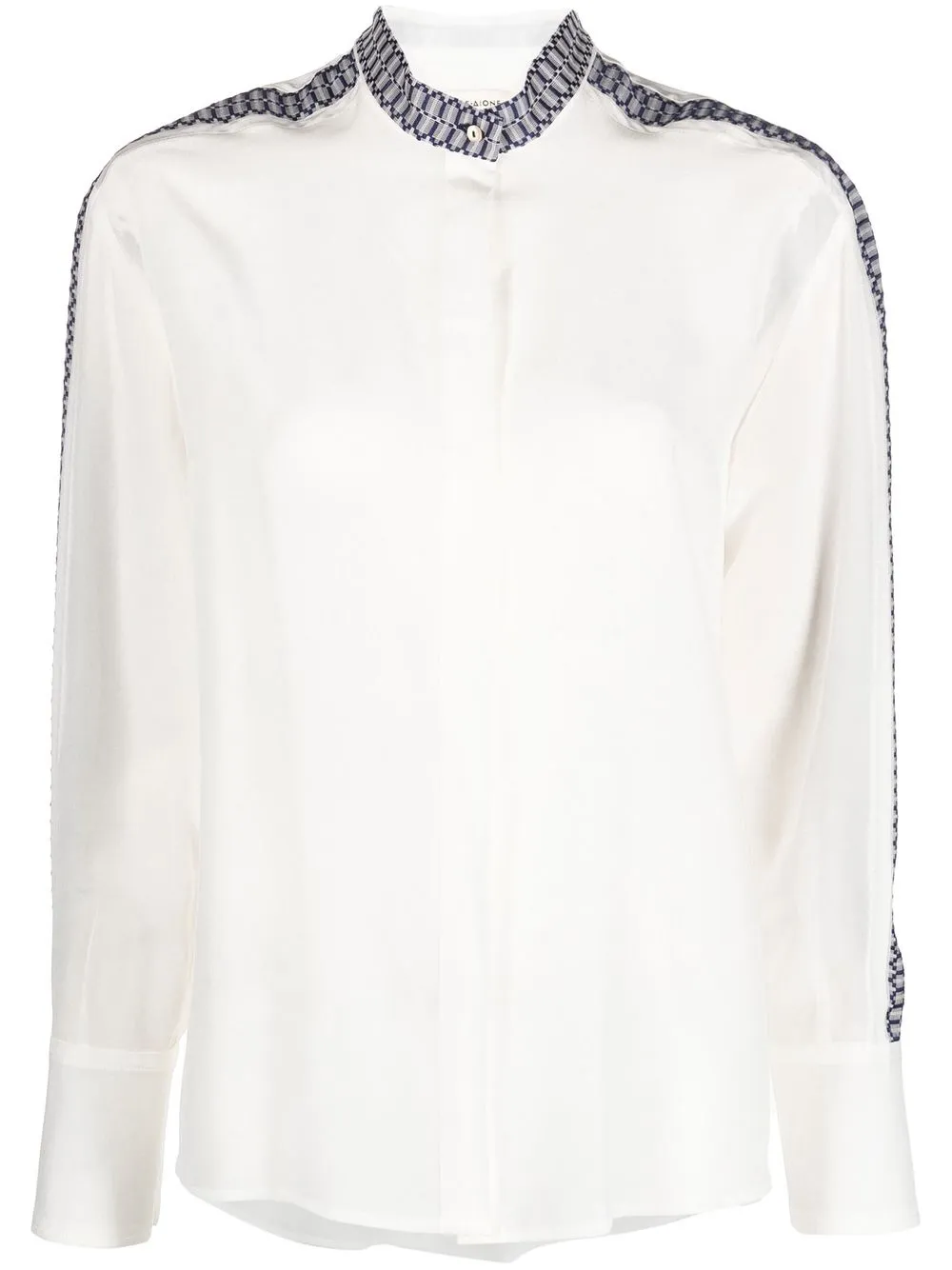 

Zeus+Dione straight-hem silk blouse - White