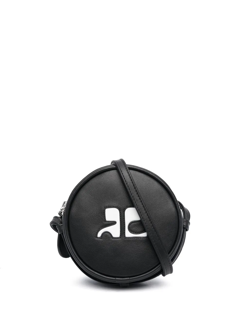 

Courrèges small circle logo shoulder bag - Black