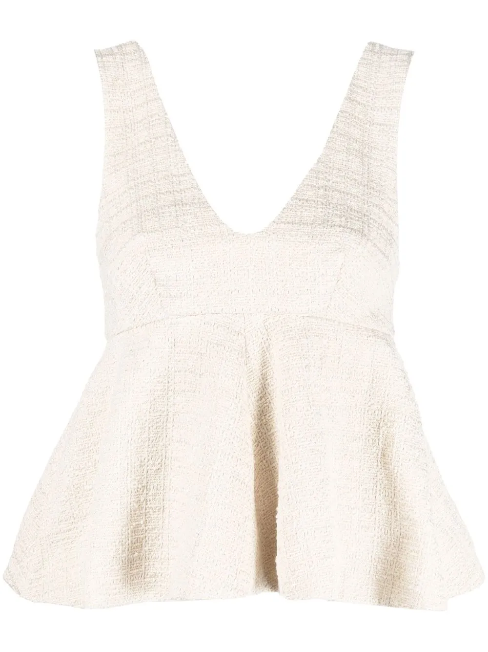 

Rochas sleeveless peplum top - Neutrals