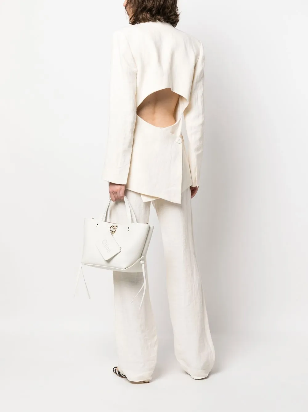 Chloé Sense leren shopper - Wit
