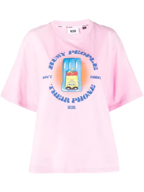 GCDS Spongebob Busy People T-shirt