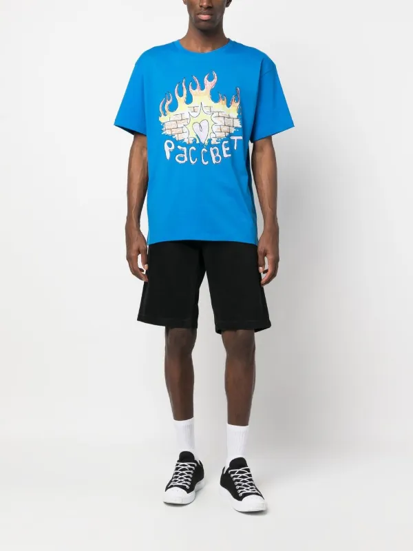 RASSVET Graphic Logo Print T-shirt | Blue | FARFETCH