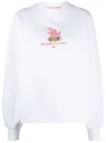 GCDS graphic-print cotton sweatshirt - White