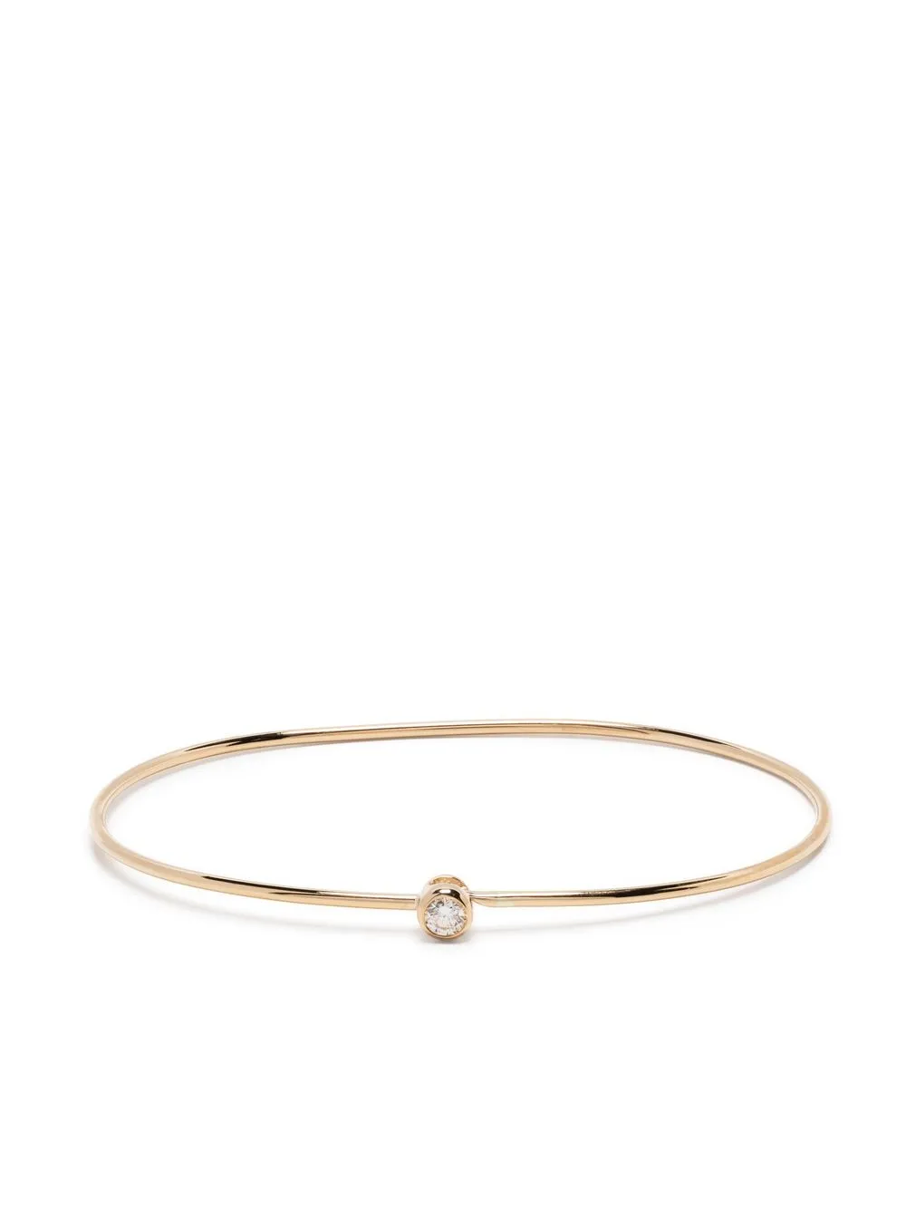 

Shihara 18kt yellow gold One-Stone Hoop bangle