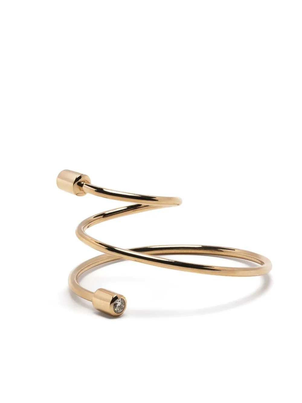 Shihara 18kt Yellow Gold Twist Curl Diamond Earring | Gold | FARFETCH UK