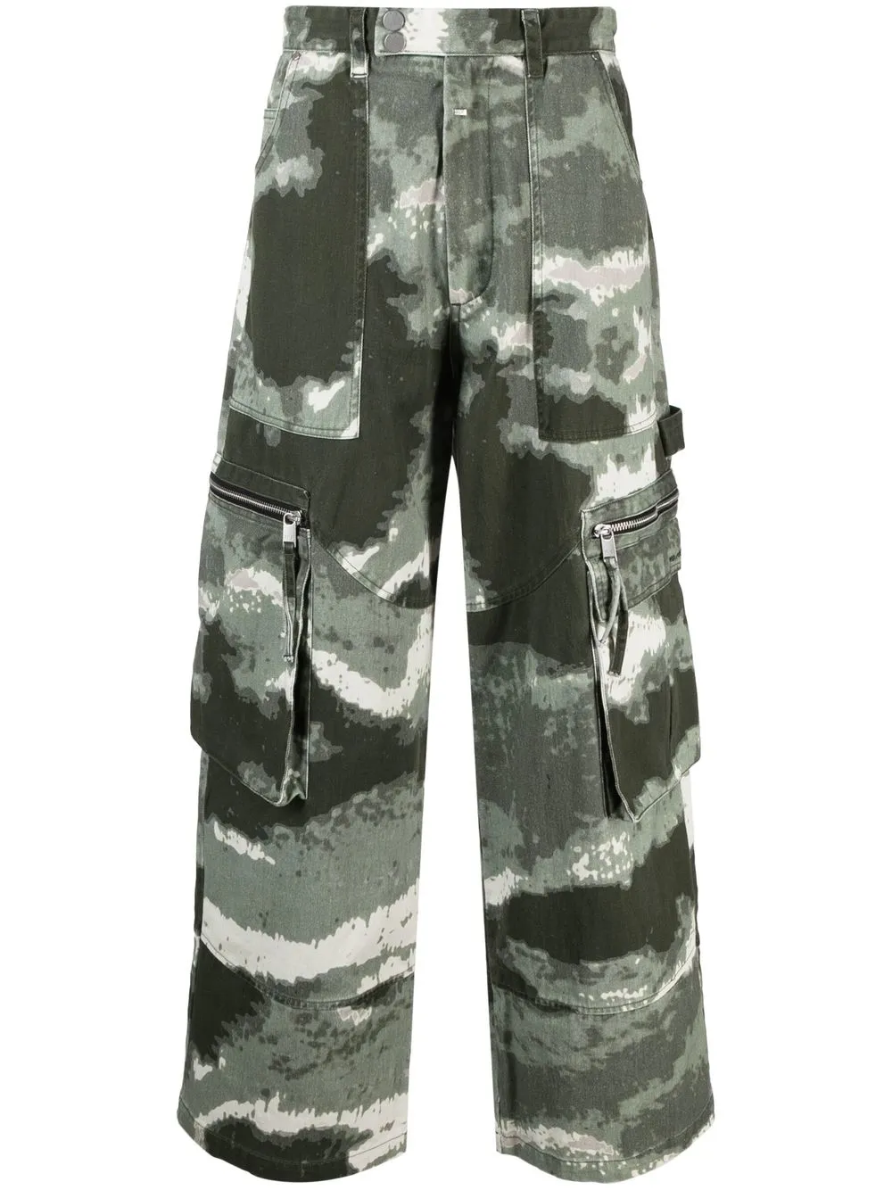 

YOUNG POETS camouflage-print cargo jeans - Green