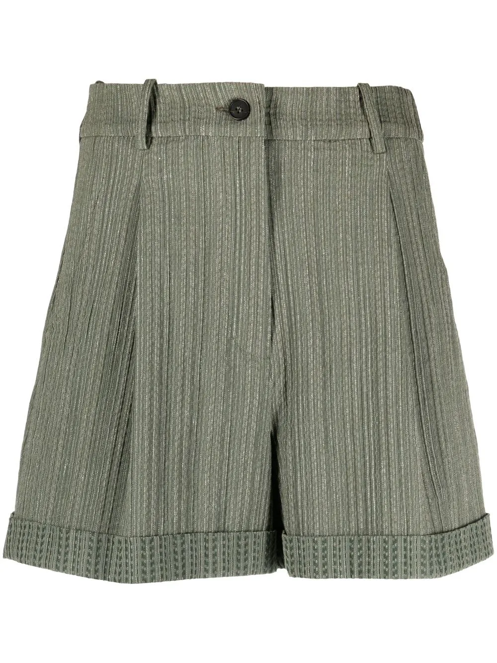 

Zeus+Dione textured tailored shorts - Green